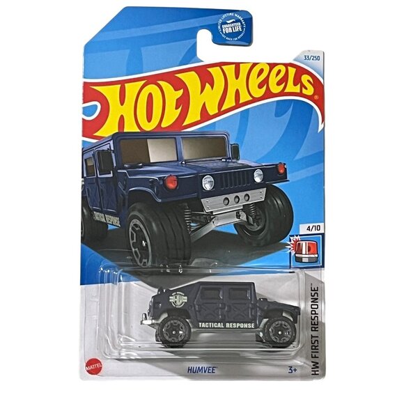 Hot Wheels Humvee Blue Truck HW First Response 2024 Mainline 33/250 Diecast - Picture 1 of 9